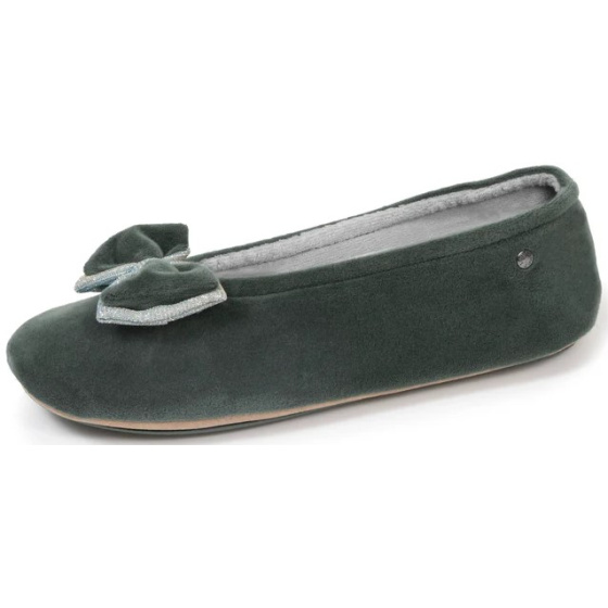 Women's Ballet Slippers Bow Sage - Isotoner