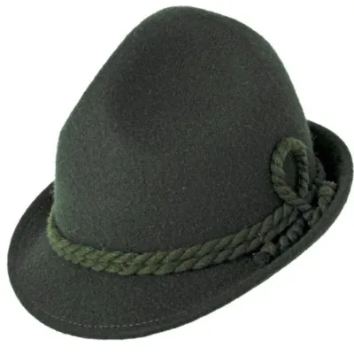Chapeau Tyrolien Enfant Feutre Laine Vert - Traclet