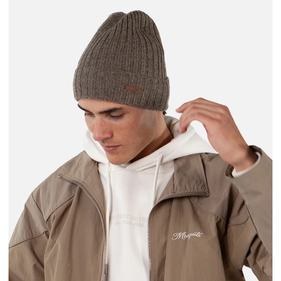 Haakon Turnup Wool Beanie Taupe - Barts