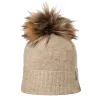 Bonnet Pompon Fourrure Bettina Beige - Kristo