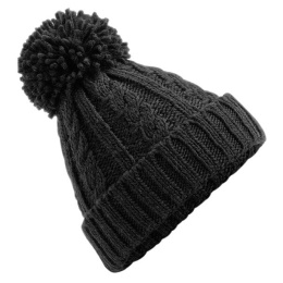 Pompom Knit Beanie Oversize Black - Traclet
