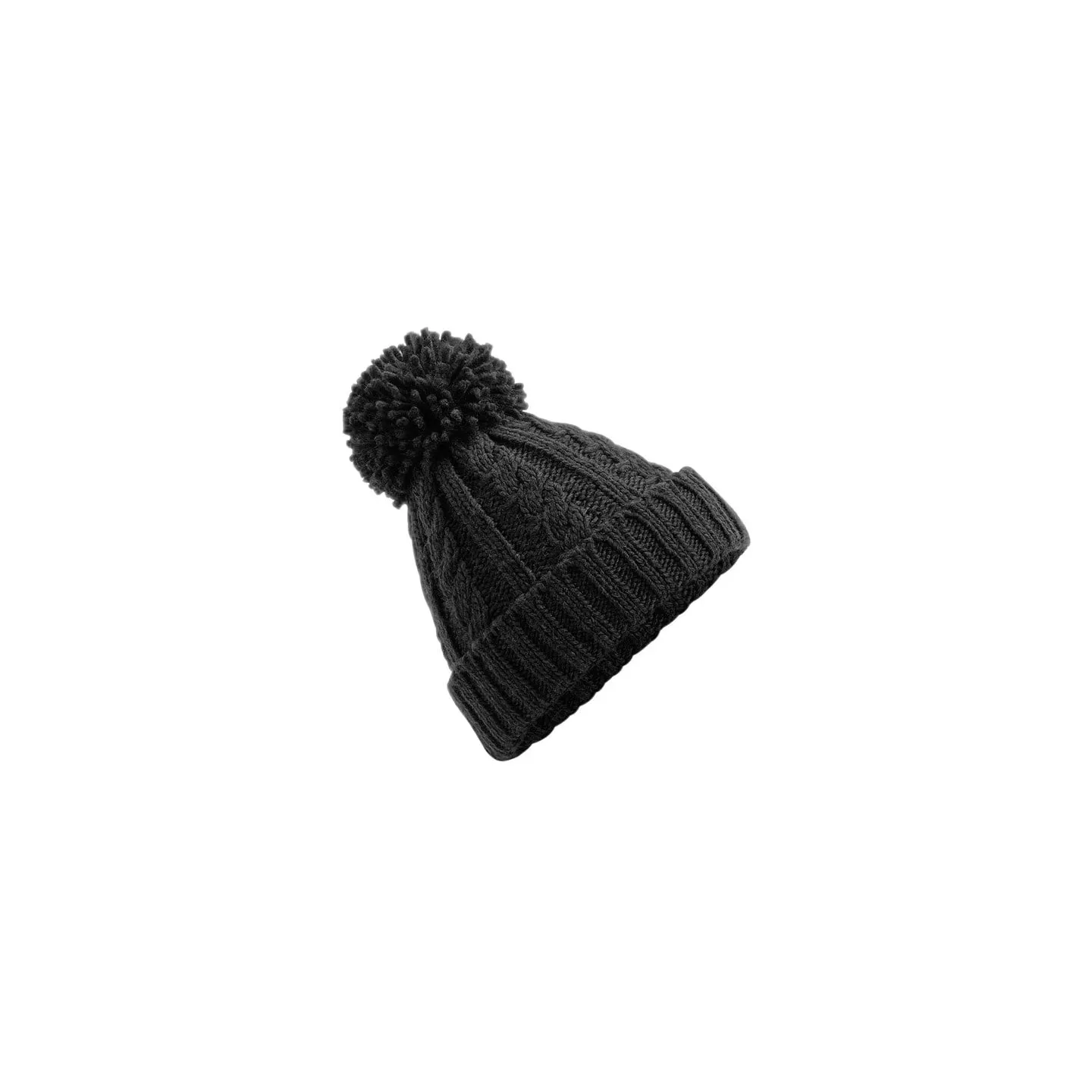 Pompom Knit Beanie Oversize Black - Traclet Reference: 22920 | Chapellerie Traclet
