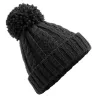 Pompom Knit Beanie Oversize Black - Traclet Reference: 22920 | Chapellerie Traclet