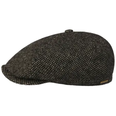 Brooklin Alfe Black Heathered Wool Cap - Stetson  Reference: 22922 | Chapellerie Traclet