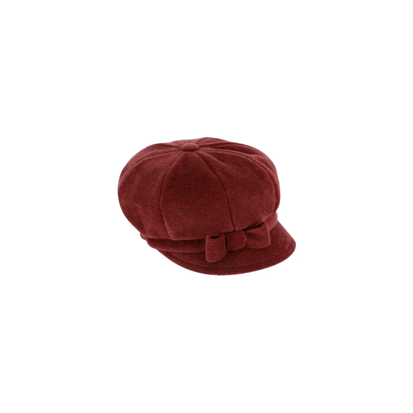 Armel Fleece Newsboy Cap in Burgundy - Traclet Reference: 21162| Traclet Hat Shop