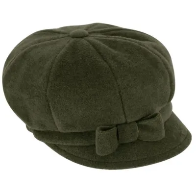 Armel Fleece Olive Newsboy Cap - Traclet Reference: 22928 | Chapellerie Traclet