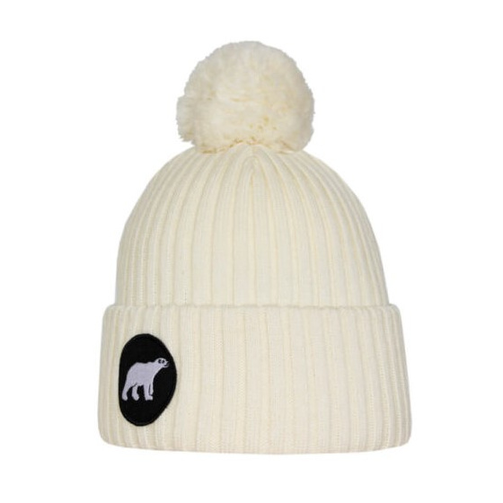 Polar Pompom Beanie Merino Wool - Super Yellow