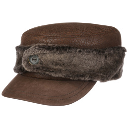 copy of Fargo Flat Cap in Snake Pattern Lambskin Leather - Stetson
