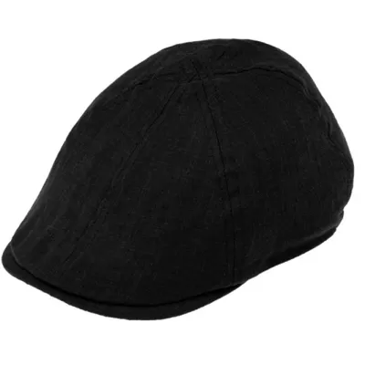 Yelding Duck Bill Linen Cap Black - Traclet Reference: 22945| Chapellerie Traclet