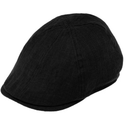 Yelding Duck Bill Linen Cap Black - Traclet