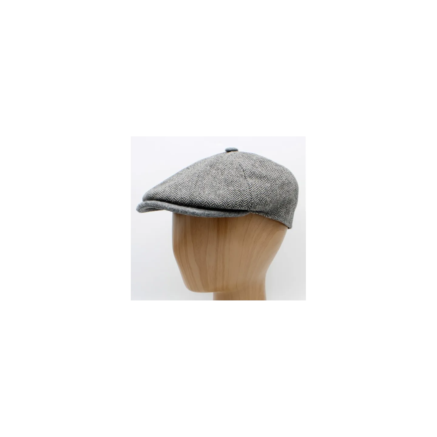 Catanzaro Grey Herringbone Cap – Traclet Elegance Reference: 22946 | Chapellerie Traclet