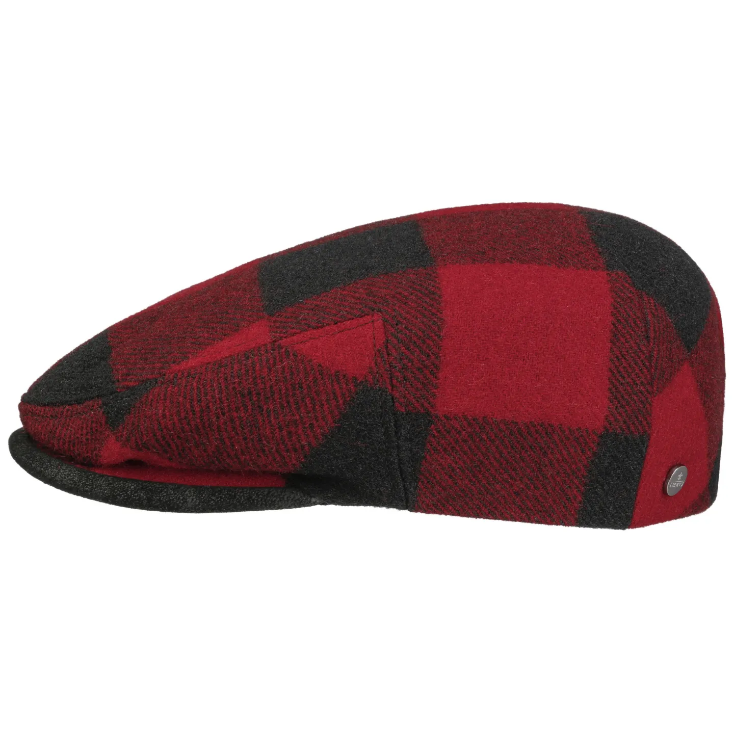 Kent Black & Red Virgin Wool Cap - Lierys Reference: 22948 | Chapellerie Traclet
