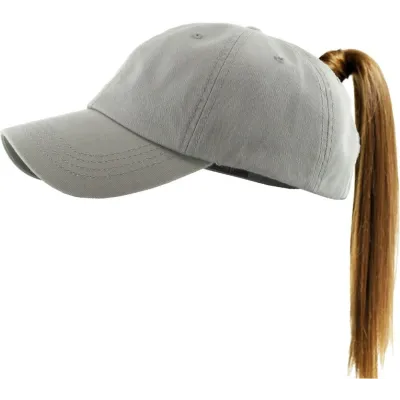 Casquette Baseball Femme Ponytail Gris Clair - Traclet  Reference : 22951| Chapellerie Traclet