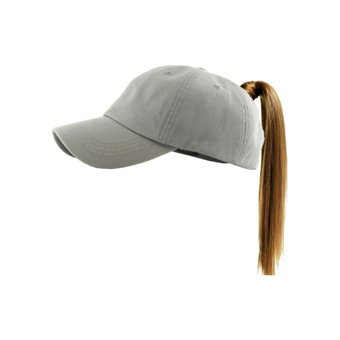 Women's Ponytail Baseball Cap Light Gray - Traclet Reference: 22951| Chapellerie Traclet