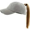 Casquette Baseball Femme Ponytail Gris Clair - Traclet  Reference : 22951| Chapellerie Traclet