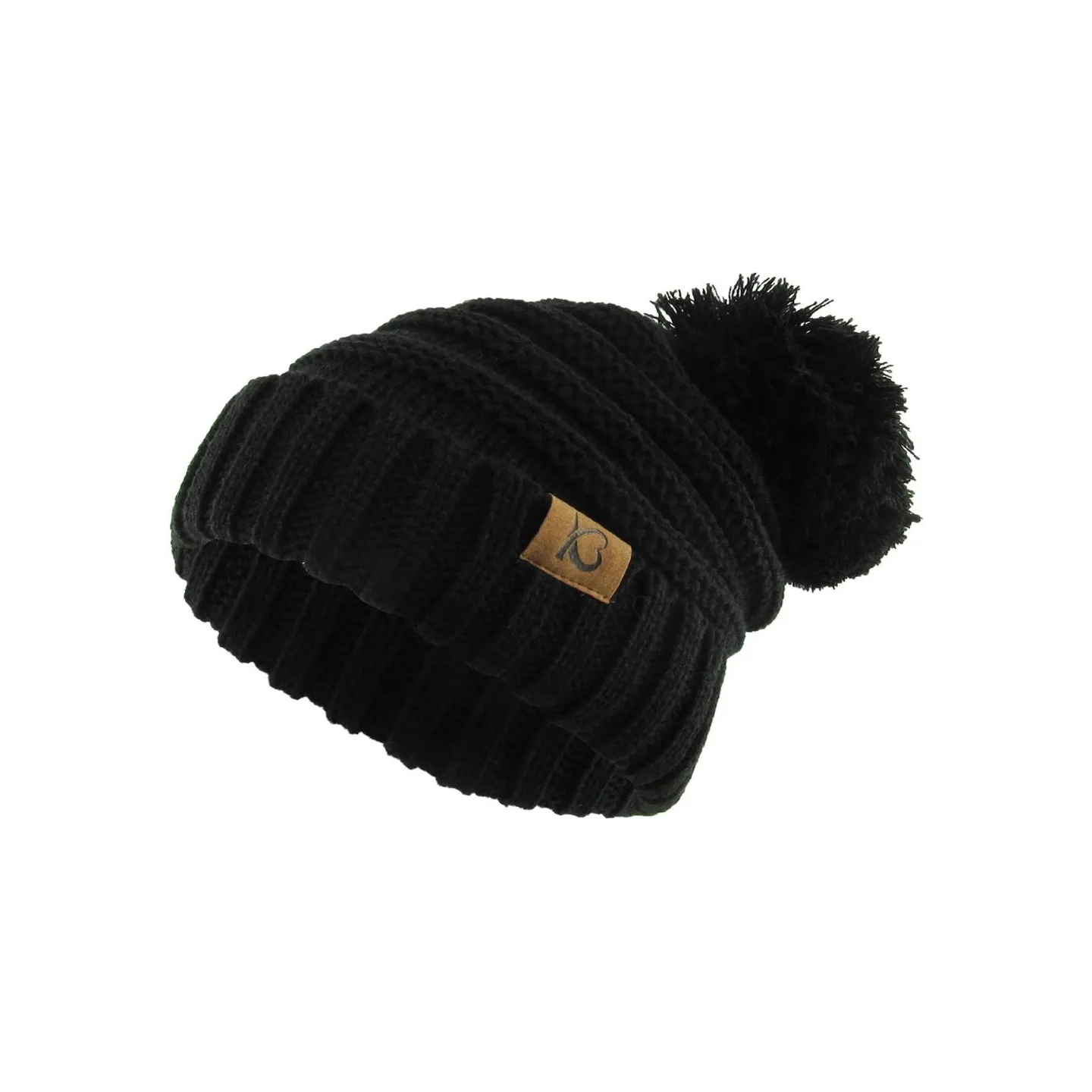 Bonnet à Pompon Danica Noir - Tracle