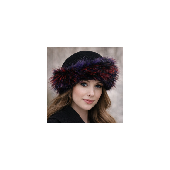 Chamonix Fur Beanie made in France - purple