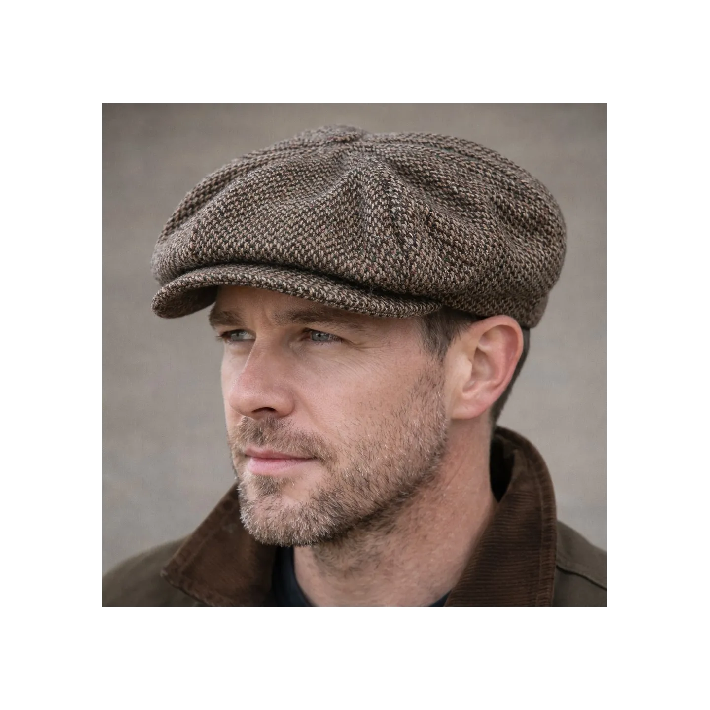 Casquette Irlandaise Birr A Carreaux Marron- Hanna Hats Reference : 9977 | Chapellerie Traclet