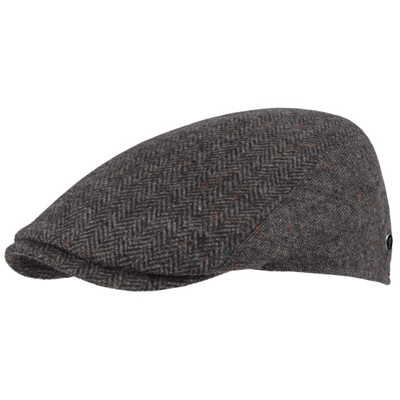 Casquette Plate Charleston Laine Vierge Anthracite - Flechet