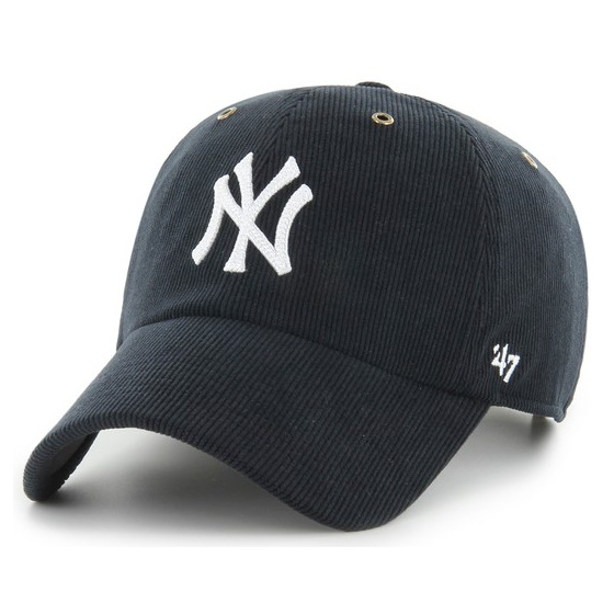47 CAP MLB NEW YORK YANKEES THIN CORD CLEAN UP BLACK Cap