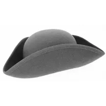 Tricorne Aristocrat Grey Wool Felt - Traclet Reference: 22981| Chapellerie Traclet
