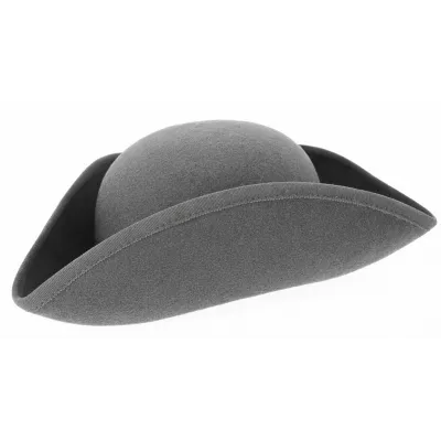 Tricorne Aristocrat Grey Wool Felt - Traclet Reference: 22981| Chapellerie Traclet