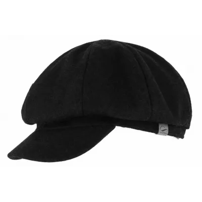 Mason Black Wool Newsboy Cap - Göttmann Reference: 22982| Chapellerie Traclet