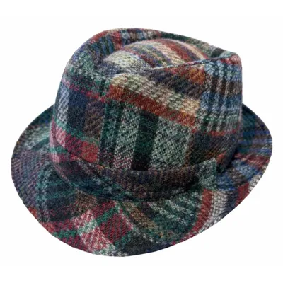 Chapeau Trilby Piccolomini Patchwork Laine - Traclet  Reference : 22983| Chapellerie Traclet