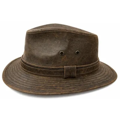 Chapeau Traveller Auckland Vintage Marron - Traclet
