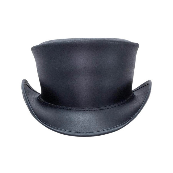 copy of Black Leather Marlow Half Top Hat - Head'N Home