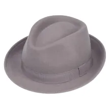 Bilbao Light Gray Felt Porkpie Hat - Traclet Reference: 23016| Chapellerie Traclet