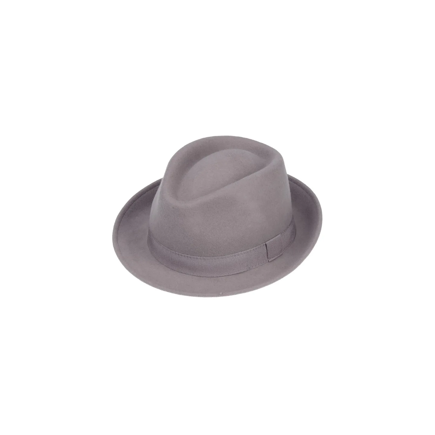 Chapeau Porkpie Bilbao Feutre Gris Clair - Traclet