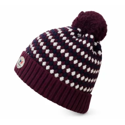 Botal Burgundy Pompom Beanie - Pipolak Reference: 23021| Chapellerie Traclet