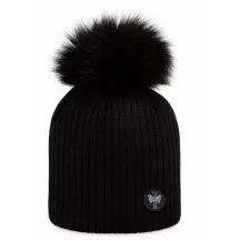 Merry Black Pompom Beanie - Pipolaki Reference: 23024| Chapellerie Traclet
