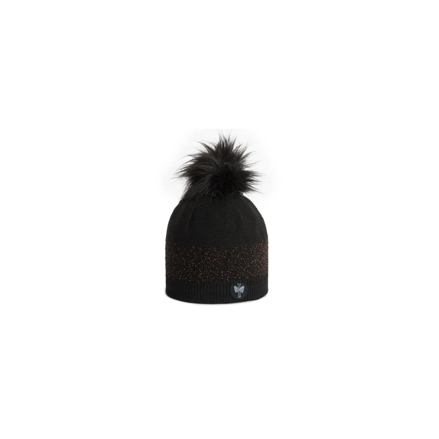 Bonnet à Pompon Favara Noir - Pipolaki