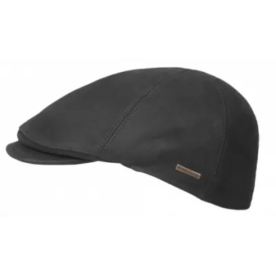 Casquette Bec De Canard Maiko Cuir Noire - Hatland