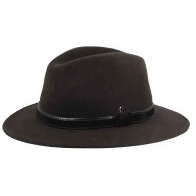 Traveller Varèse Crushable Brown Felt Hat - Flechet Reference: 23048| Chapellerie Traclet