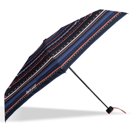 Mini Ultra Slim Striped Little Heart Umbrella - Isotoner