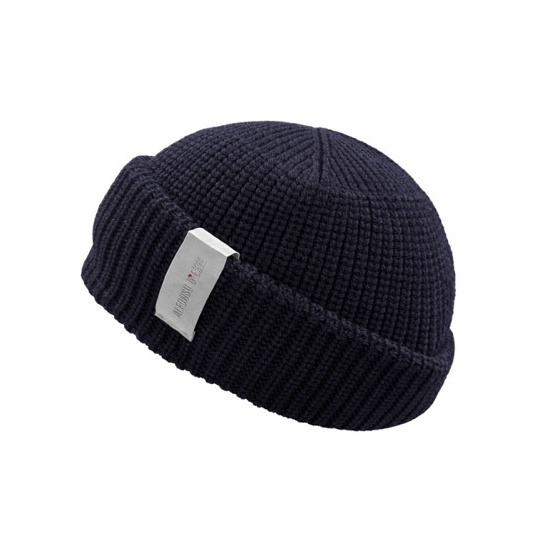 Bonnet à Revers Casoria Laine Merino Noir - Traclet