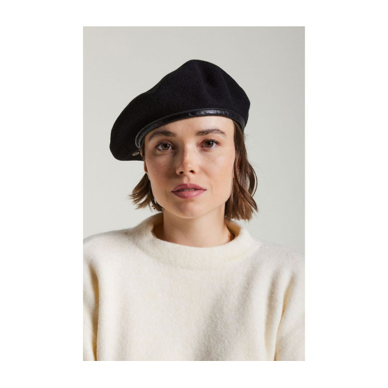 Rosa Black Basque Beret - black - Heritage by Laulhère