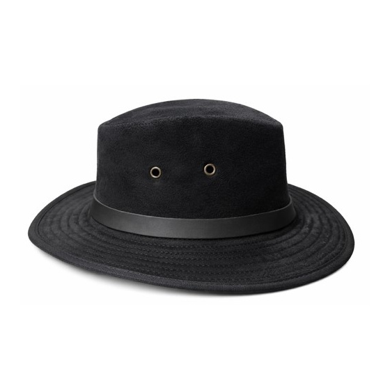 Chapeau Traveller Flinder-2  suede Noir - Aussie Apparel