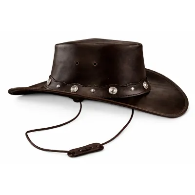 Traveller Hat Sampacho Brown Leather - Aussie Apparel Reference: 23115| Chapellerie Traclet