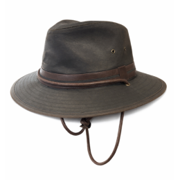 Chapeau Traveller Cuir Vieilli Marron - Aussie Apparel