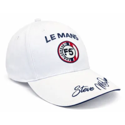 Le Mans Steve McQueen White Baseball Cap