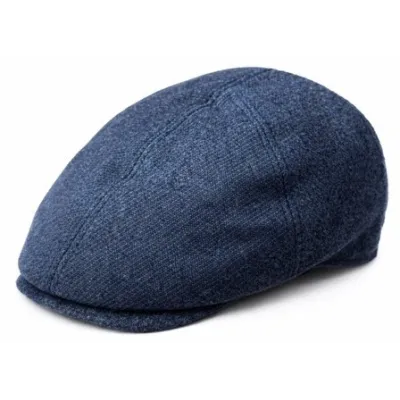 Casquette Plate Gatsby Laine Indigo - Traclet