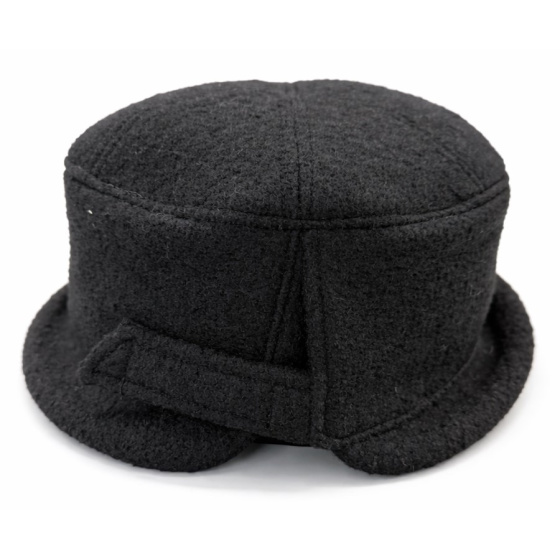 Doubs Wool Ear Flap Hat Black - Balke