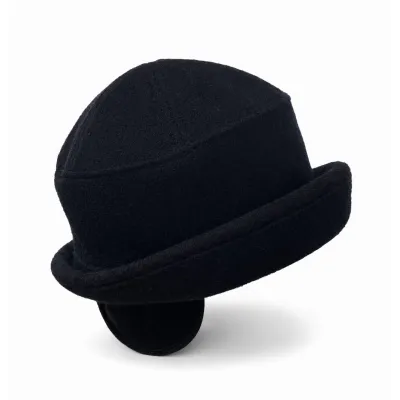 Doubs Wool Ear Flap Hat Black - Balke  Reference: 23131| Chapellerie Traclet