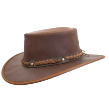 Chapeau Cuir Kangourou Squashy Taupe - Barmah