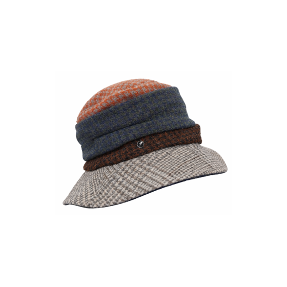 Bob En Laine Plusieurs Couleurs Imprimé Quadrillé - Fléchet