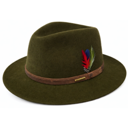 Ashton Woolfelt Khaki Hat - Stetson